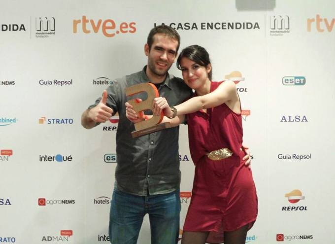 Sergio Alonso y Alicia Aradilla durante la ceremonia de premios | Bitcoras