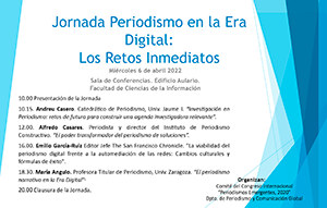 Jornada periodismo en la era digital: los retos inmediatos